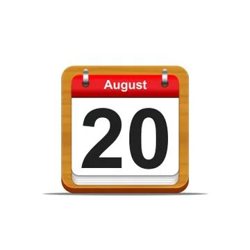 August 20. Stock Illustration
