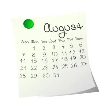 August 2011 Stock Illustration