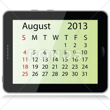 August 2013 calendar Stock Illustration