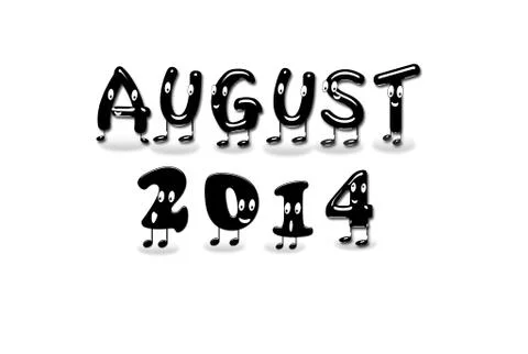 August 2014. Stock Illustration