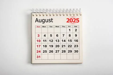 August 2025. Resolution, strategy, solution, goal, business and holidays. Dat Stock Photos