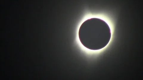 August 21, 2017, Lincoln city, Oregon, the solar eclipse 2017 Stock Footage
