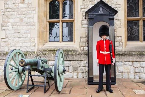 AUGUST 21, 2017 : Royal Guard at Tower of London, England. Stock Photos
