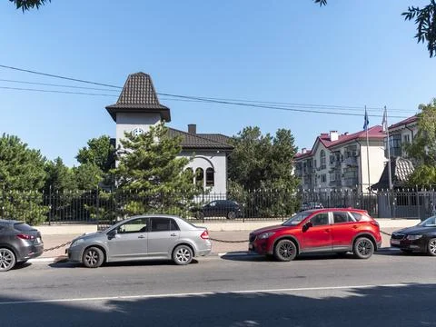 August 22 2025 Building of the Greek Consulate near the port of Novorossiys.. Stock Photos