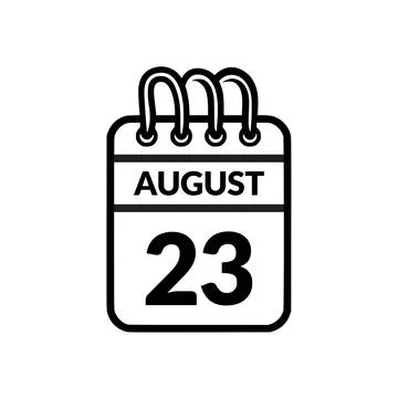August 23 Calendar icon vector illustration. Stock Illustration