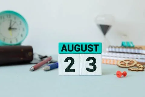 August 23rd. Image of august 23, calendar Stock Photos