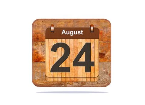 August 24. Stock Illustration