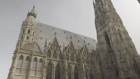 August 26, 2024. Vienna, Austria. St. Stephens Cathedral. Cathedral and Stock Footage 316645452