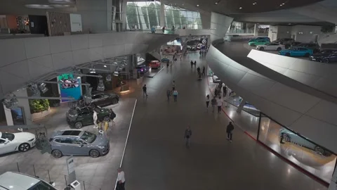 August 28, 2022. Munich. Germany. The interior of BMW Welt, a multifunctional Vidéo 219956629