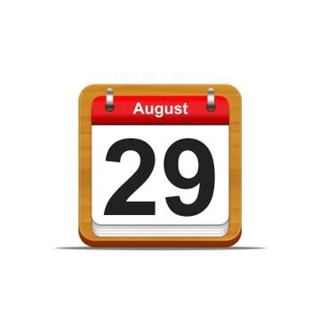 August 29. Stock Illustration