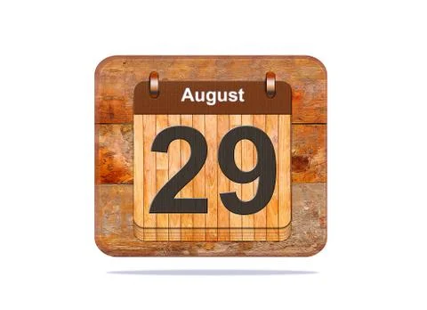 August 29. Stock Illustration