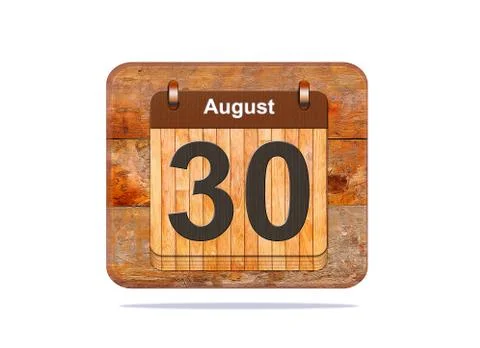 August 30. Stock Illustration