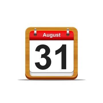 August 31. Stock Illustration