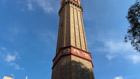 August 5, 2025 - Barcelona, Spain - Campanar de Gracia clock tower Vídeos de archivo 338033067
