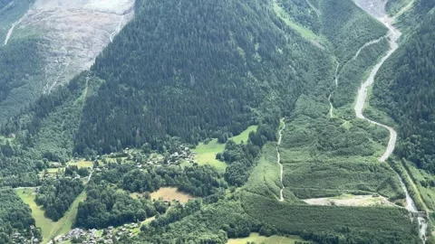 August 6, 2025 - Chamonix, France - Glacier landscape during daylight Stock Footage 338148053
