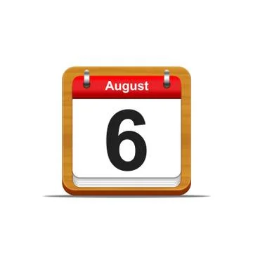 August 6. Stock Illustration