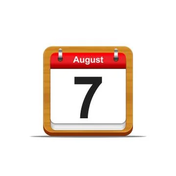 August 7. Stock Illustration