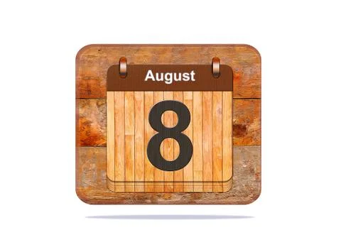 August 8. Stock Illustration