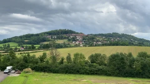 August 9, 2025 - Alise-Sainte-Reine, France - Ancient Alesia Roman ruins Stock Footage 338054419