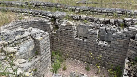 August 9, 2025 - Alise-Sainte-Reine, France - Ancient Alesia Roman ruins Stock Footage 338054482