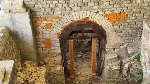 August 9, 2025 - Alise-Sainte-Reine, France - Ancient Alesia Roman ruins Stock Footage 338054520