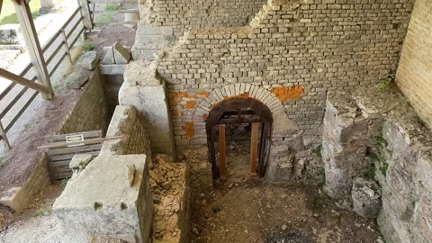 August 9, 2025 - Alise-Sainte-Reine, France - Ancient Alesia Roman ruins Stock Footage 338054531