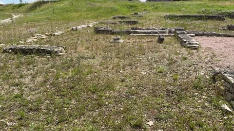 August 9, 2025 - Alise-Sainte-Reine, France - Ancient Alesia Roman ruins Stock Footage 338054575