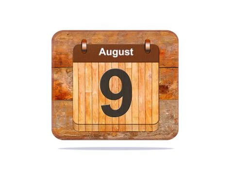 August 9. Stock Illustration