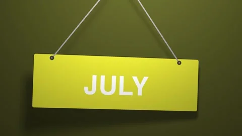 August Hanging Sign 3D Animation Stock Footage 246274446