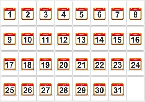 August. Stock Illustration