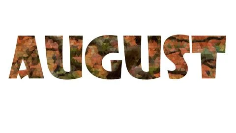 AUGUST Stock Illustration