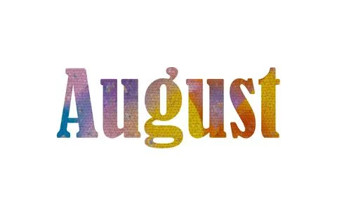 August Stock Illustration