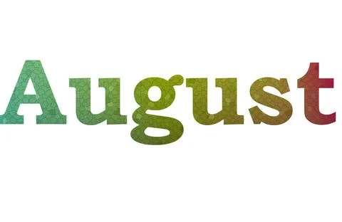 August Stock Illustration