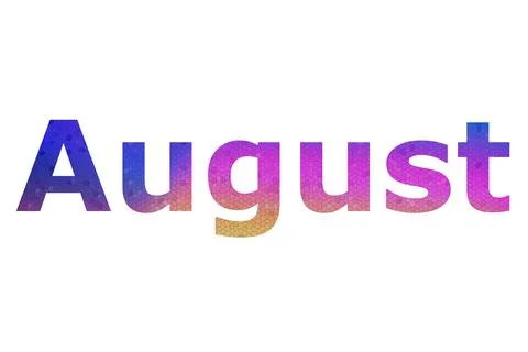 August Stock Illustration