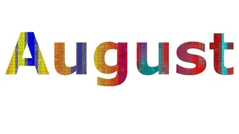 August Stock Illustration