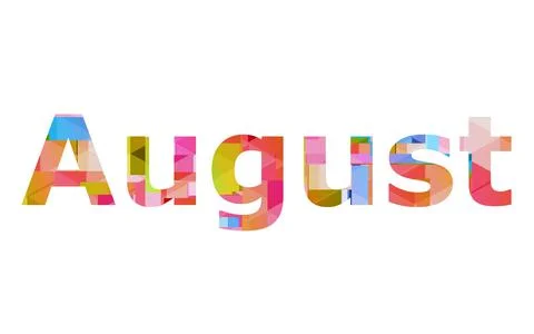 August Stock Illustration