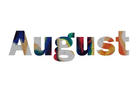 August Stock Illustration