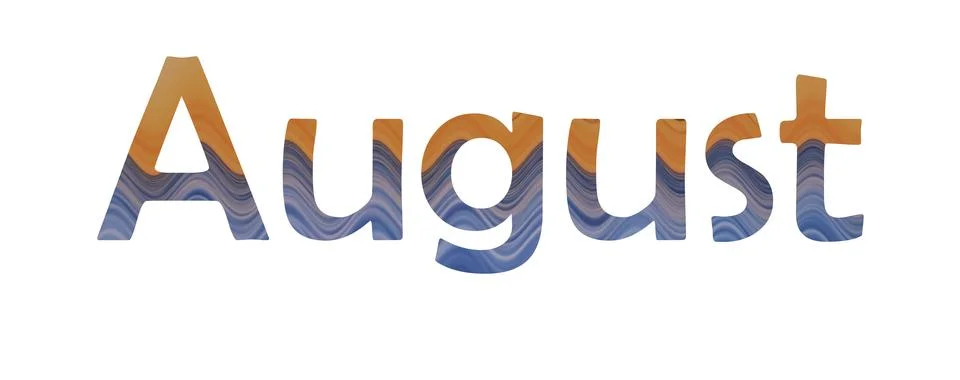 August Stock Illustration