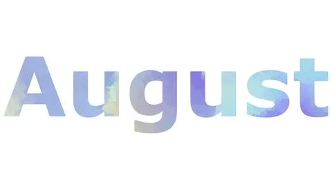 August Stock Illustration