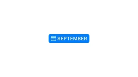 August Month Text Overlay Animation With Transparent Background Stock Footage 315011014