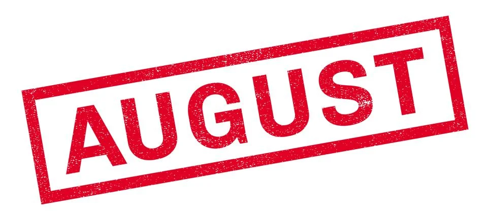 August rubber stamp Stock Illustration