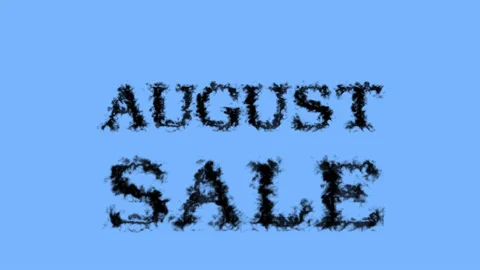 August Sale smoke text effect sky isolated background Stock Footage 139611057