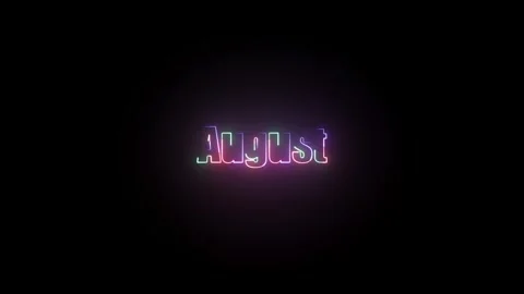 August Text Animation | Calendar Motion Graphic MP4 Stock Footage 322623158