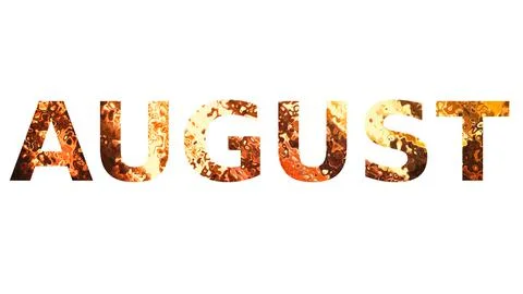 AUGUST text image - Typography stock design word image Stock Illustration