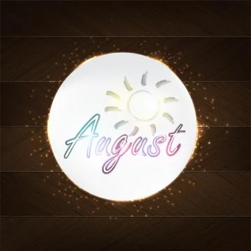 August typography Illustrazione stock