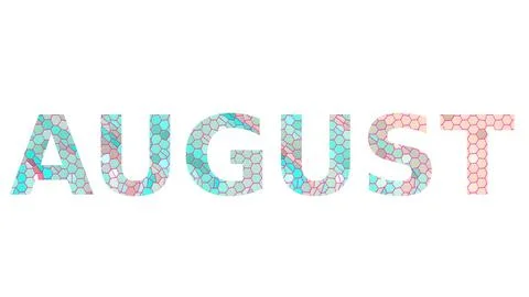 AUGUST Word text design image stock Stock Illustration