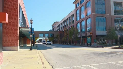 Augusta Downtown light traffic during the covid-19 pandemic Stock-Footage 143364471