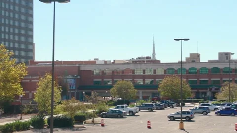Augusta Downtown pan of the city close up Stock Footage 143364833