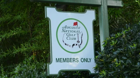 Augusta Georgia famous Auguista National Golf Club home of the Masters Golf Stock Footage