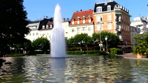 Augusta Square (Augusta Platz). Baden-Baden Stock Footage 43148639